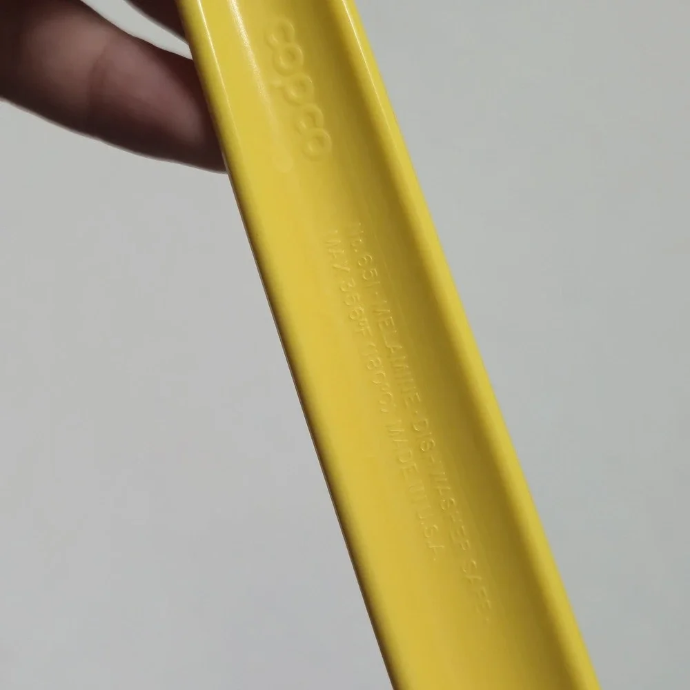Vtg Copco Yellow Melamine Slotted Spoon‎ Strainer Ladle #651 MCM USA Retro 11